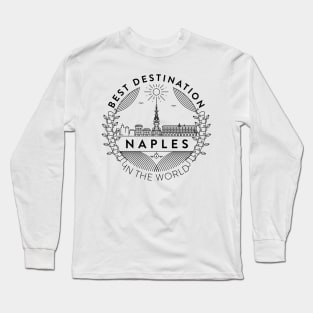 Naples Minimal Badge Design Long Sleeve T-Shirt